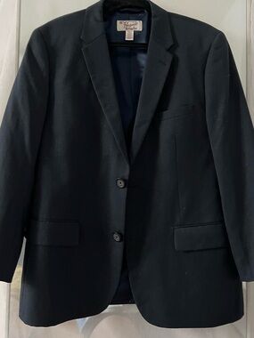 Original 2000s Penguin Men's Black Two-Button Sport Coat Blazer Men’s XL